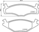 Mintex Brake Pad Set fits -Seat VW MDB1266 (also fits other vehicles)