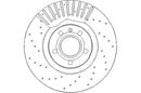 Disctech Brake Disc (Single) - Fits Audi, Hyundai - ABD3217 - Front Axle