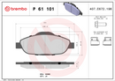 Brembo Brake Pad Set - P61101