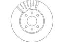 Disctech Brake Disc (Single) - Fits Hyundai, Land rover - ABD2517 - Front Axle