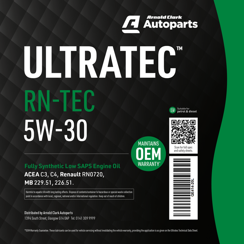 Ultratec RN-TEC 5W30 - 199 Litre Barrel Engine Oil