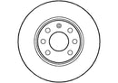 Disctech Brake Disc (Single) - Fits Honda, Opel - ABD2034 - Front Axle