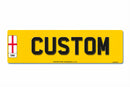 4D Rear Aluminium Number Plate 533 X 152 England|Oversized