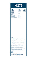 Bosch Rear Wiper Blade - 275mm - H275