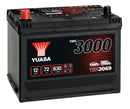 Yuasa 12V 72Ah 600A SMF Battery - YBX3069 - 4 Year Warranty
