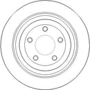 Disctech Brake Disc (Single) - Fits Ford usa - ABD4081 - Rear Axle