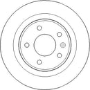 Disctech Brake Disc (Single) - Fits Honda, Opel - ABD3307 - Rear Axle