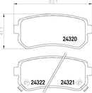 Mintex Brake Pad Set fits -Hyundai Kia MDB2734 (also fits other vehicles)