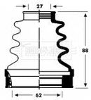 Borg & Beck Cv Joint Boot Kit  - BCB2806 fits Citr C2, C3, Peug 206-inner