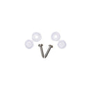 Wot-nots Number Plate Screws & Caps - White - No.8 x 3/4in. - Pack Of 2 - PWN643