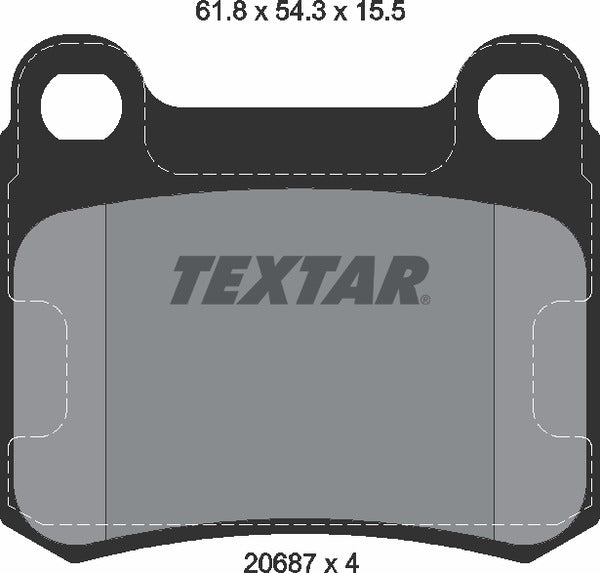 Textar Brake Pad Set - 2068701