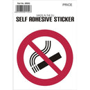 Castle Promotions Outdoor Vinyl Sticker - No Smoking Circle - V37