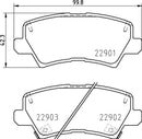 Mintex Brake Pad Set fits -Kia MDB4049 (also fits other vehicles)
