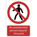 Draper NO UAP Beyond This Point Sign - 72937