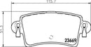 Mintex Brake Pad Set fits -Nissan Opel Renault Vauxhall MDB2269 (also fits other vehicles)
