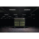 BUNKER Workbench Roller Tool Cabinet, 7 Drawer, 41", Green