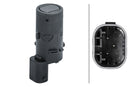 HELLA 6PX 358 141-611 Sensor, parking distance control - straight - 3-pin connector - Plugged
