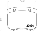 Mintex Brake Pad Set fits -Caterham TVR MLB20 (also fits other vehicles)