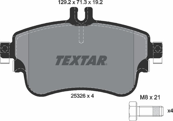 Mercedes-Benz, Brake Pad Set - Textar 2532601