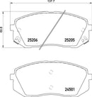 Mintex Brake Pad Set fits -Hyundai Kia MDB3166 (also fits other vehicles)