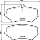 Mintex Rear Brake Pad Set fits MERCEDES-BENZ - MDB3520 (also fits other vehicles)