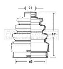 First Line Cv Joint Boot Kit  - FCB2739 fits Fiat - Inner