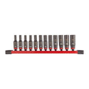 Milwaukee Hex socket ShW 1/4 deep set-12pc - 4932480453