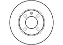 Disctech Brake Disc (Single) - Fits Audi, Citroën - ABD2643 - Front Axle