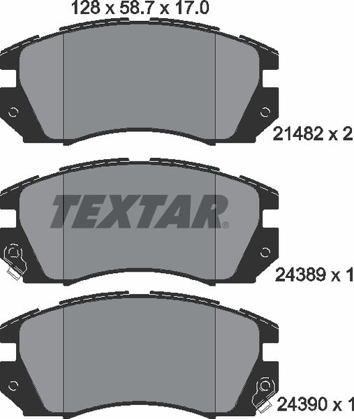 Textar Brake Pad Set - 2148202