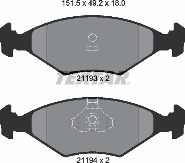 Textar Brake Pad Set - 2119301
