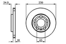 Bosch Brake Disc Pair Part No - 0986479036