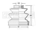 First Line Cv Joint Boot Kit  - FCB2458 fits Mazda, Mitsubishi - Inner