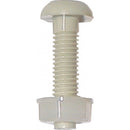 Number Plate Screws & Nuts - Long - White - Pack of 50 - PNP431R