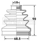 First Line Cv Joint Boot Kit  - FCB6300 fits Honda Civic V