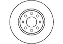 Disctech Brake Disc (Single) - Fits Fiat, Mazda - ABD2043 - Front Axle