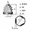 Borg & Beck Cv Joint Boot Kit  - BCB6431 fits Hyundai i20 2009-