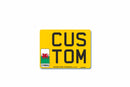 Standard Rear Aluminium Number Plate Motorcycle 235 X 178 Cymru
