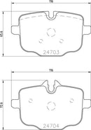 Mintex Brake Pad Set fits -BMW MDB3763 (also fits other vehicles)