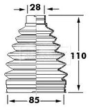 Borg & Beck Cv Joint Boot Kit  - BCB6119 fits Nissan Qashqai 06-