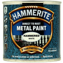 Hammerite Direct To Rust Metal Paint - Hammered White - 250ml - 5084836
