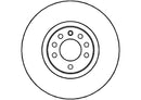 Disctech Brake Disc (Single) - Fits Hyundai, Opel - ABD2933 - Front Axle