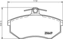 Mintex Brake Pad Set fits -Audi MDB1190 (also fits other vehicles)
