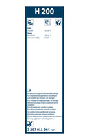 Bosch Rear Wiper Blade - 200mm - H200