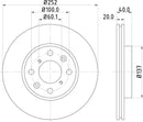 Mintex Brake Discs fits -Opel Suzuki Vauxhall V280:5 MDC1756C (also fits other vehicles)