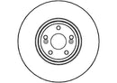 Disctech Brake Disc (Single) - Fits Renault, Toyota - ABD2795 - Front Axle
