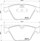 Mintex Brake Pad Set fits -BMW MDB3133 (also fits other vehicles)