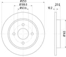 Mintex Brake Discs fits -Ford TVR V302:5 MDC442C (also fits other vehicles)
