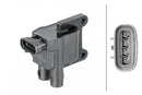 HELLA 5DA 358 057-831 Ignition Coil - 3-pin connector - Bolted