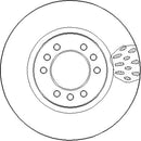 Disctech Brake Disc (Single) - Fits Iveco, Opel - ABD3041 - Front Axle
