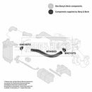 Borg & Beck Turbo Interclr Hose  - BTH1053 fits Fiat Ducato 2.8 TD 2002-